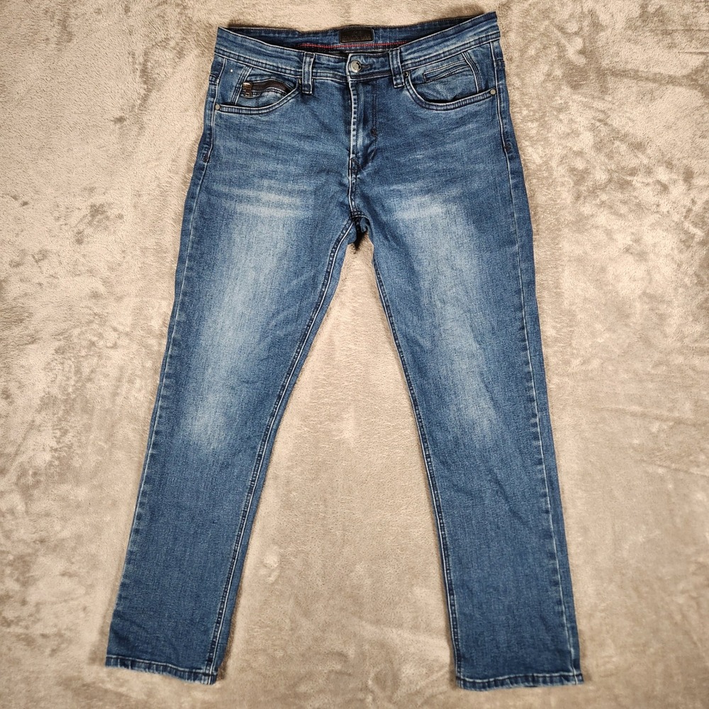 Steve's Jeans Denim Pants Mens 32x30 Blue Excellent Straight Leg Stretch